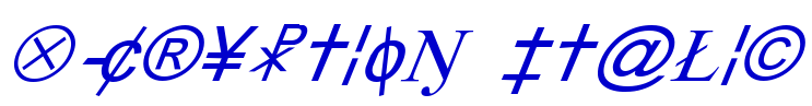 X-Cryption Italic 字体